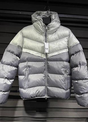 Зимова сіра куртка пуховик nike storm-fit s-xl