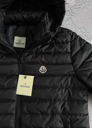 Чорна демісезонна куртка moncler s-xxl