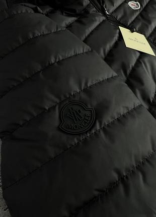 Стильна куртка moncler демісезонна чорна s-xxl