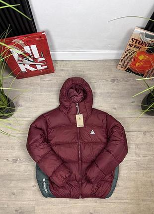 Зимовий червоний пуховик acg розміри m, l, xl, xxl