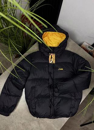 Пуховик зимовий чорний corteiz s m l xl xxl