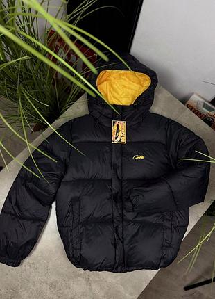 Зимовий пуховик corteiz чорний s m l xl xxl