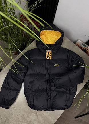Зимовий чорний пуховик corteiz s m l xl xxl