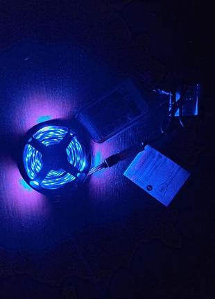 Led стрічка від павербанка usb 5м та 10м з пультом (rgb підсвітка)