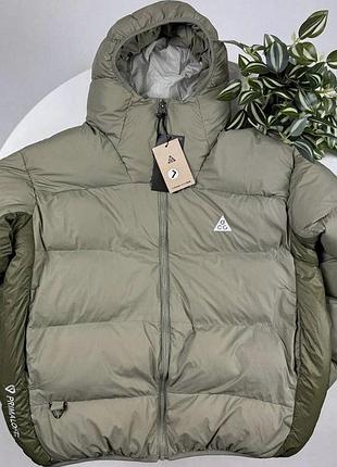 Nike acg пуховик хаки (m, xl, xxl)