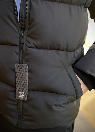 Зимова чорна куртка adidas s-xxl