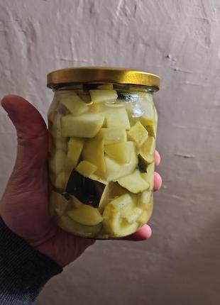 Закуска кабачки маринованные "как грибочки" домашние 0.5л 2026р