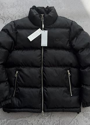 Зимова чорна куртка lacoste s-xxl