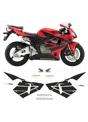 Чорні комплекти наклейки на мотоцикл бак-пластик honda cbr на мотоцикл хонда цбр смуги сбр