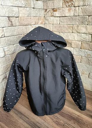 Демісезонна куртка для дівчинки 5-6 років softshell