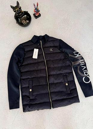 Синий мужской демисезон куртка-кардиган calvin klein s-xxl
