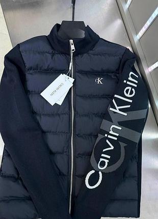 Calvin klein синий кардиган-куртка демисезон s-xxl мужской