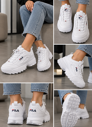 Нові жіночі кросівки fila disruptor low white, оригінал, 41–42 розмір