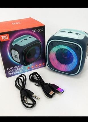 Музична колонка бездротова з rgb підсвічуванням та usb зарядкою