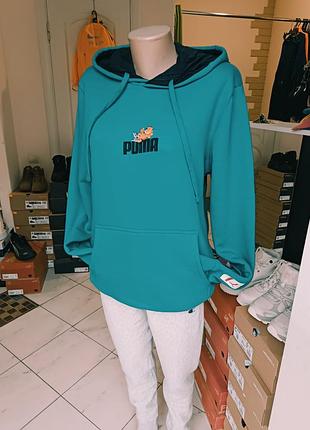 Бирюзовое худи puma x garfield