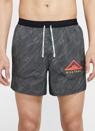 Nike flex stride 5" trail running shorts black/laser crimson dj0588-010