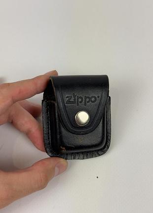 Чохол zippo вінтажний шкіряний чорний