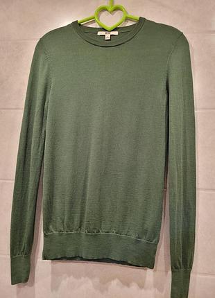 Зеленый свитер из шерсти от uniqlo