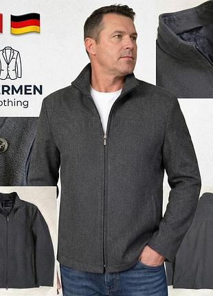 Стильная мужская куртка-жакет от evermen clothing-темно-серого цвета на молнии
