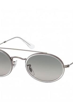 Сонцезахисні окуляри ray-ban oval double bridge металеві сірі