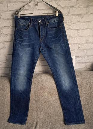 Оригінальні чоловічі джинси g-star raw 3301 slim w30 l 32 стан нових
