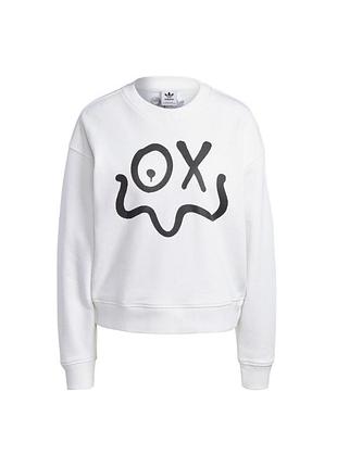 Шикарний білий жіночий світшот adidas originals x andré saraiva