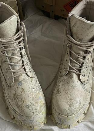 Asos design unisex chunky sole distressed worker high boots