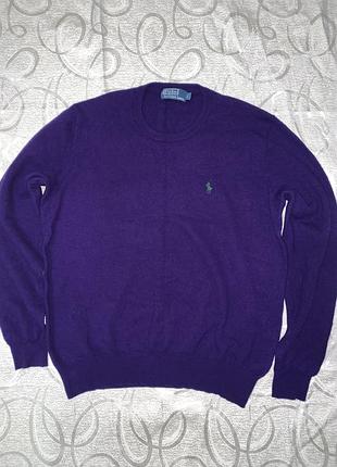 Фіолетовий светр polo ralph lauren | 100% merino wool (вовна мериноса)