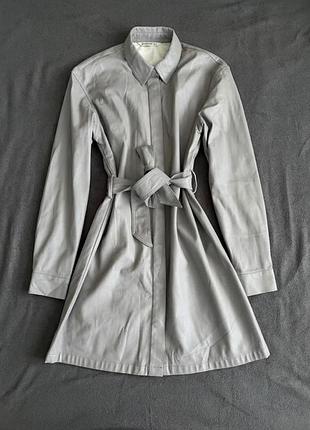 Сукня сорочка stradivarius з еко шкіри. нова