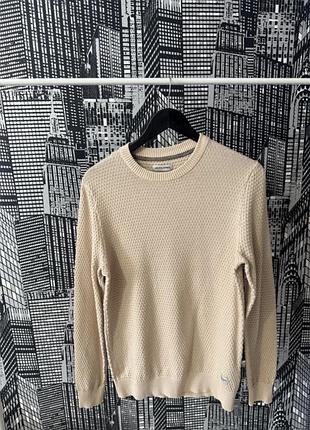 Бежевий базовий чоловічій джемпер jack&jones чоловічій светр