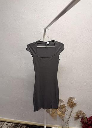 H&m міні сукня по фігурі коротке плаття сарафан