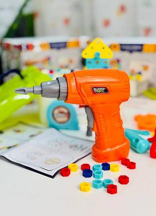 Дитячий набір інструментів little engineer 2775 з шурупокрутом та контейнером