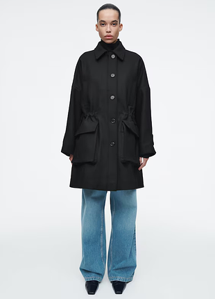 Пальто жіноче cos oversized wool workwear coat / xs
