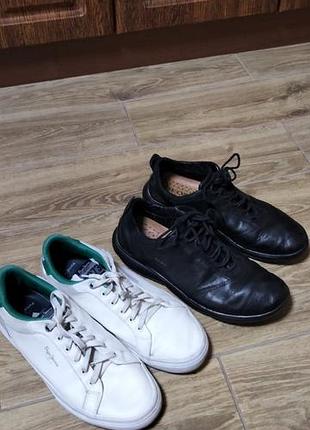 Мужские кожаные кроссовки geox р 40-41,pepe jeans,р 40