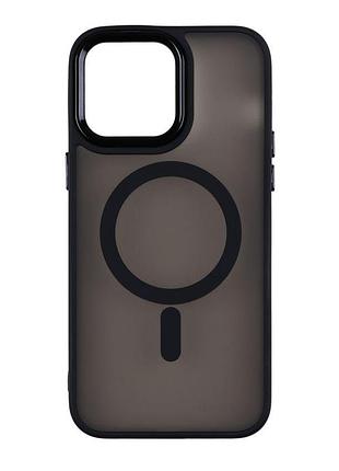 Чехол pc color chrome с magsafe apple iphone 12 pro max black