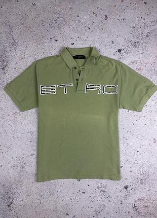 Ексклюзивна футболка-поло etro milano big logo made in italy