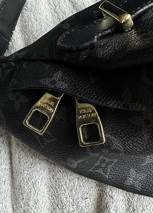 Бананка louis vuitton monogram eclipse чорна 3