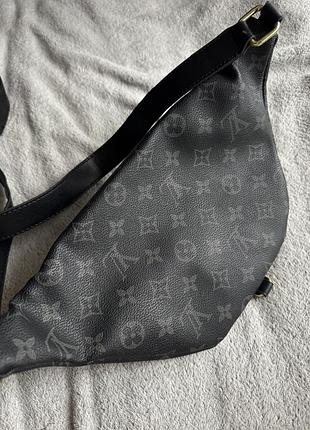 Бананка louis vuitton monogram eclipse чорна 4