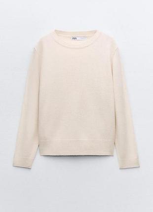 Джемпер кофта светр zara молочний для жінки