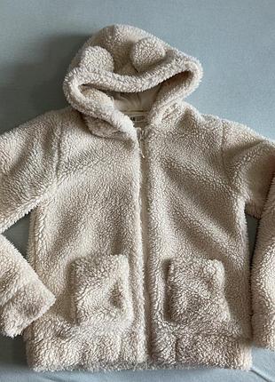 Куртка дитяча h&m тедді бежева на 10-12 років
