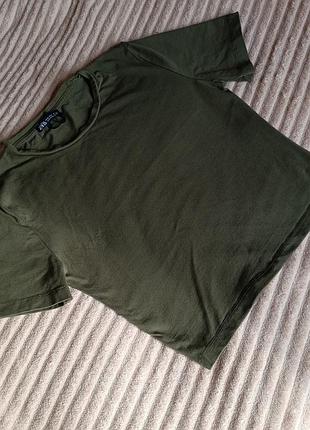 Топ жіночий zara бавовняний хакі