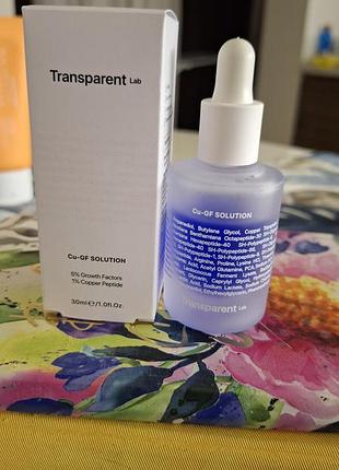 Сироватка для обличчя transparent lab cu-gf solution антивікова 30 мл