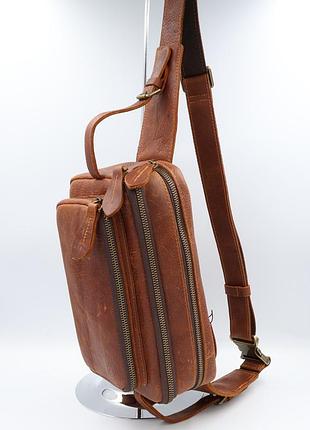 Сумка чоловіча натуральна шкіра leather jxy10111 brown
