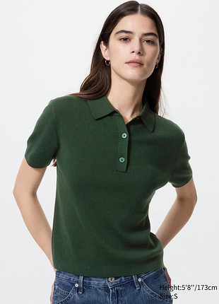 Джемпер-поло з коротким рукавом uniqlo