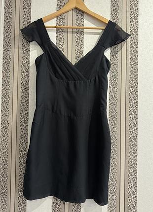 Короткі сукні жіночі allsaints чорна бавовна шовк