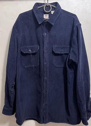 Чоловіча вельветова сорочка levi's синя розмір l