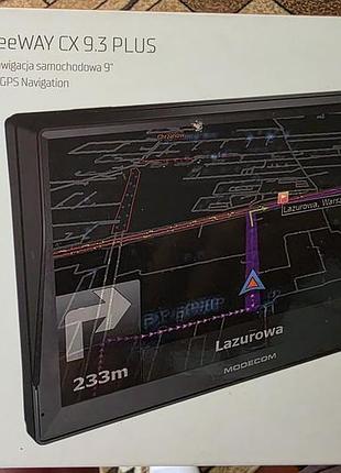 Gps-навігатор modecom freeway cx 9.3 plus 9 дюймів 16 гб