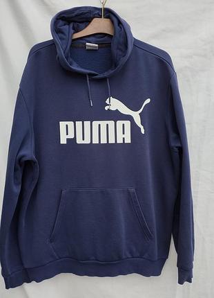 Худі чоловіче puma оверсайз темно-синє розмір 56-58
