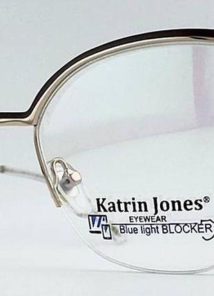 Компьютерные очки katrin jones kj3126 c3 - полуободковая оправа с флексами и линзами blue light blocker