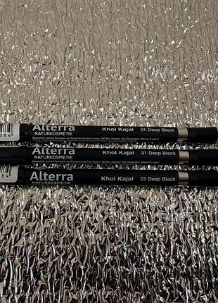 Олівець-кайал alterra khol kajal 01 deep black